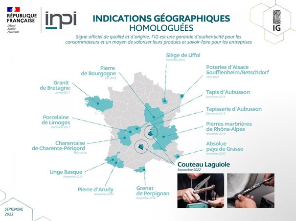 Veille économique] Couteau Laguiole : l'INPI a tranché  Chambre de Métiers  et de l'Artisanat Auvergne-Rhône-Alpes